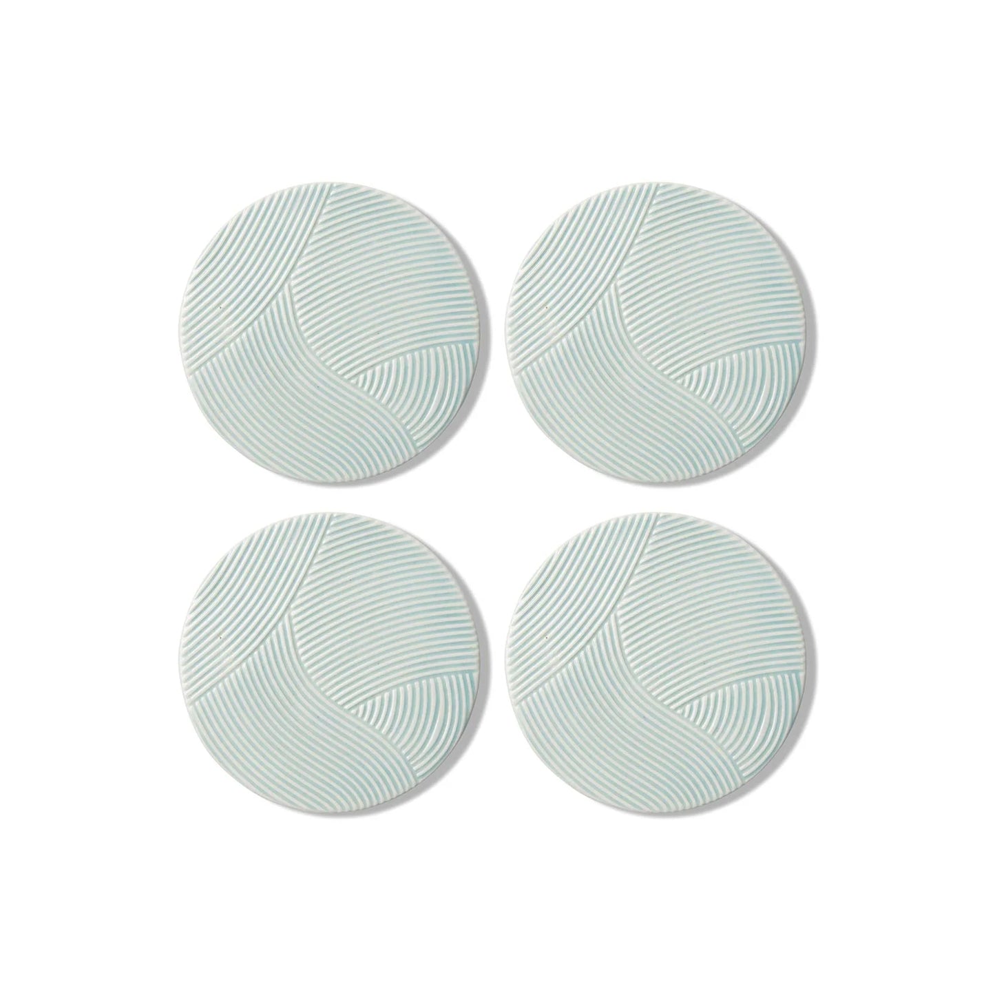 Ceramic Blue Wave Coaster - Set of 4
