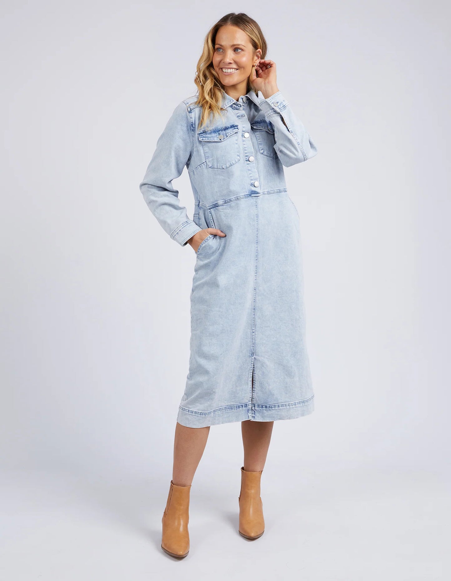 Kara Washed Blue Dress