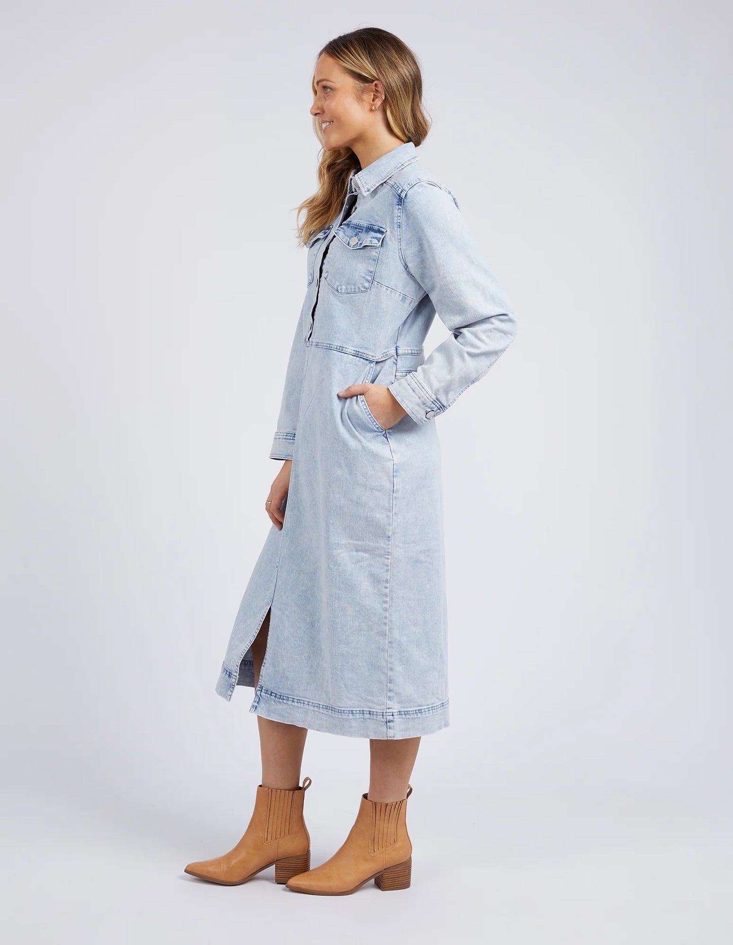 Kara Washed Blue Dress