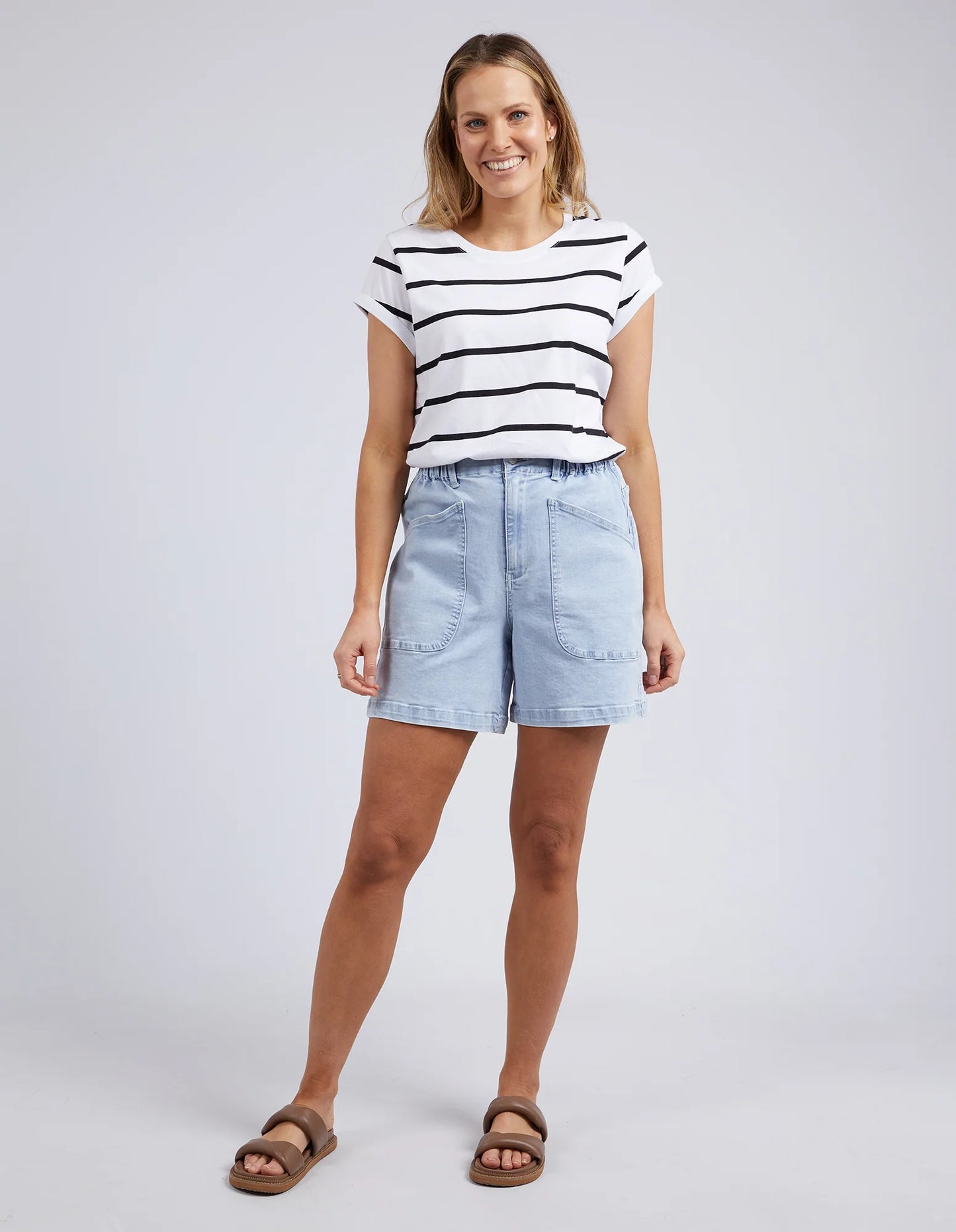 Manly Stripe Tee Black/white Stripe