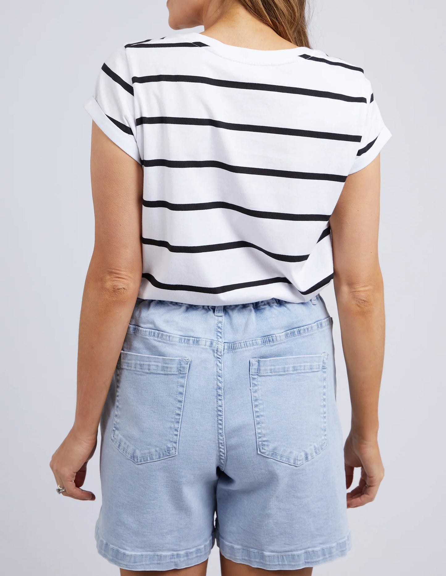 Manly Stripe Tee Black/white Stripe