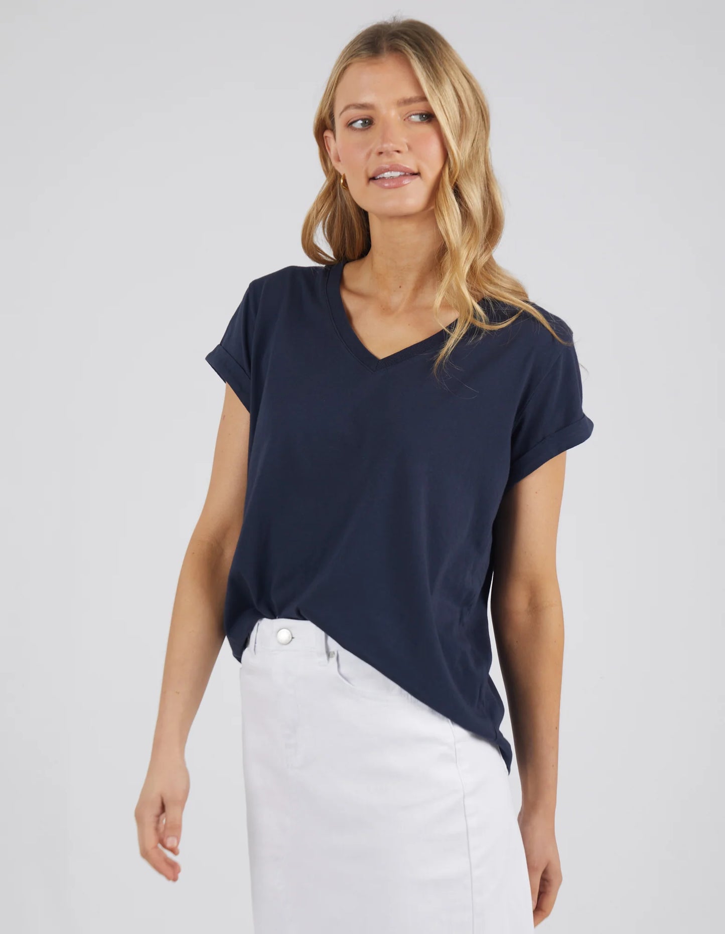 Manly Vee Tee Navy