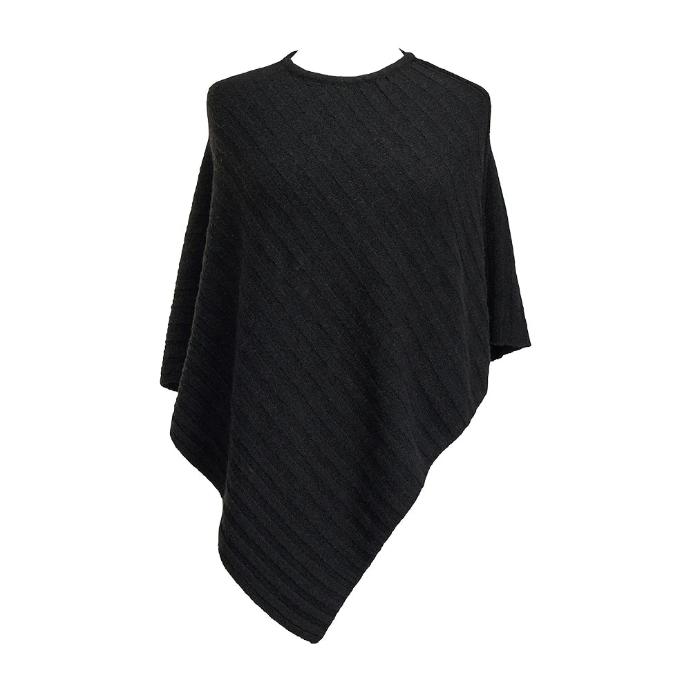 Poncho - Black Knit