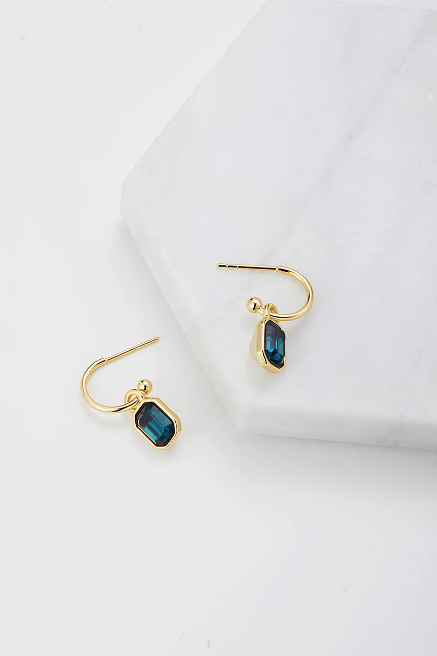 Leighton Earring - Teal - Crystal Earrings