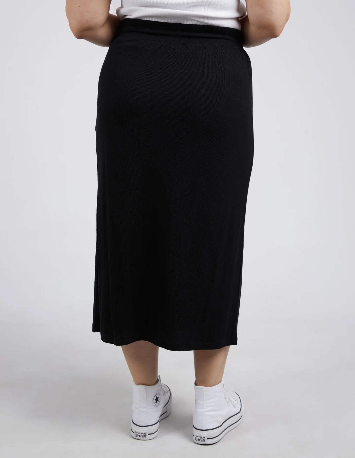 Xanthe Rib Skirt Black