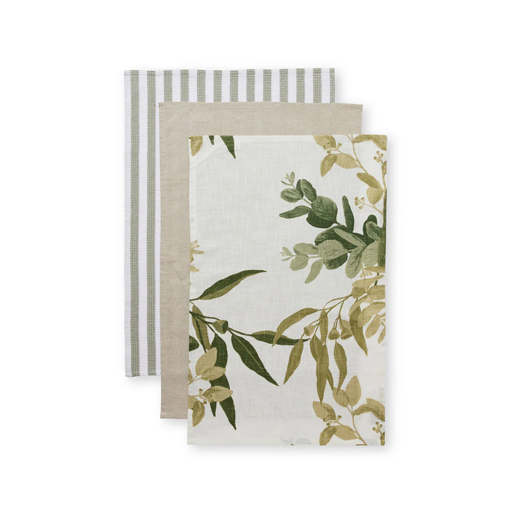 Franklin Green Tea Towel Pack of 3