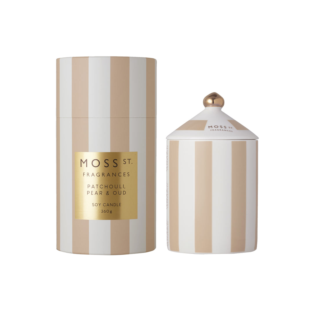 Patchouli, Pear & Oud Ceramic Candle 360g