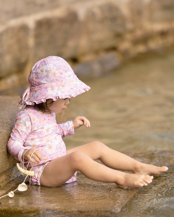 Swim Baby Onesie Long Sleeve Classic Dahlia