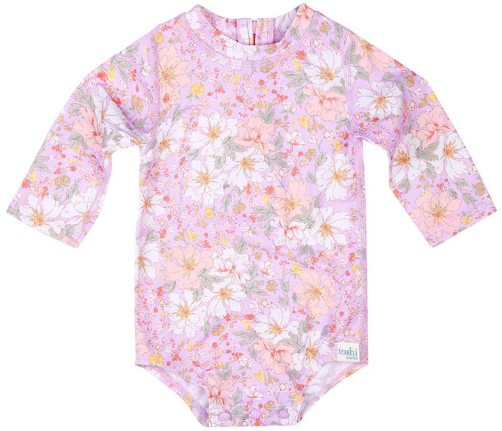 Swim Baby Onesie Long Sleeve Classic Dahlia