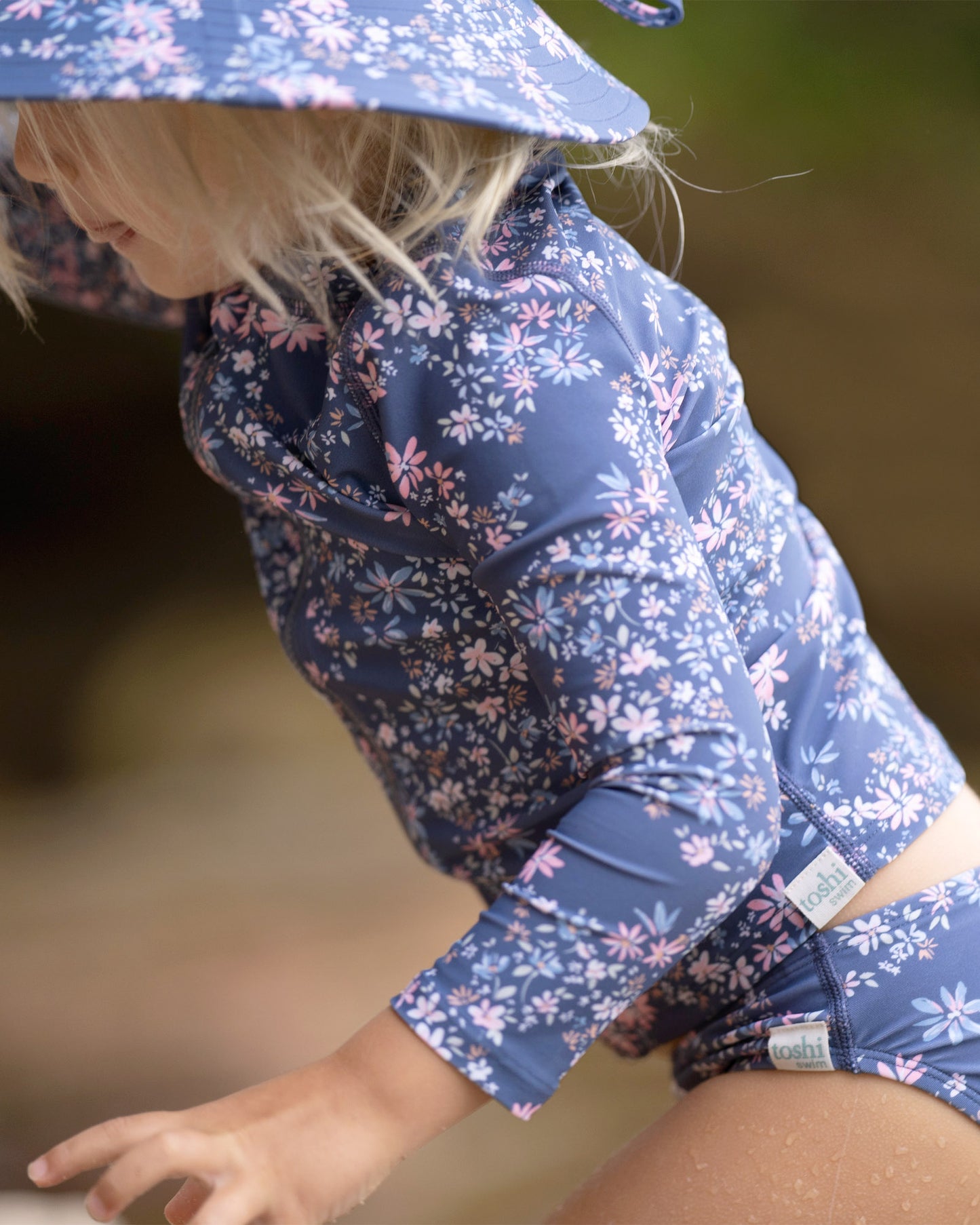 Swim Kids Rashie Long Sleeve Full Zip Classic Athena Moonlight