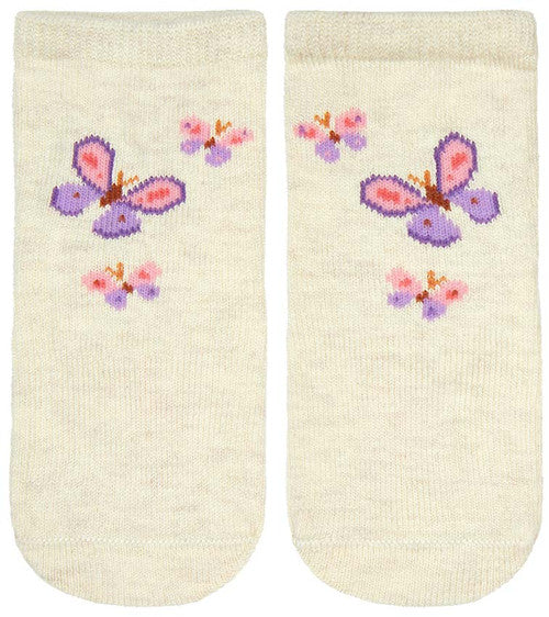 Organic Socks Ankle Jacquard Butterfly Bliss