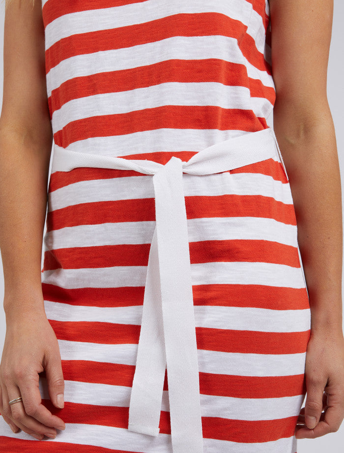 Bondi Stripe Dress - Orange