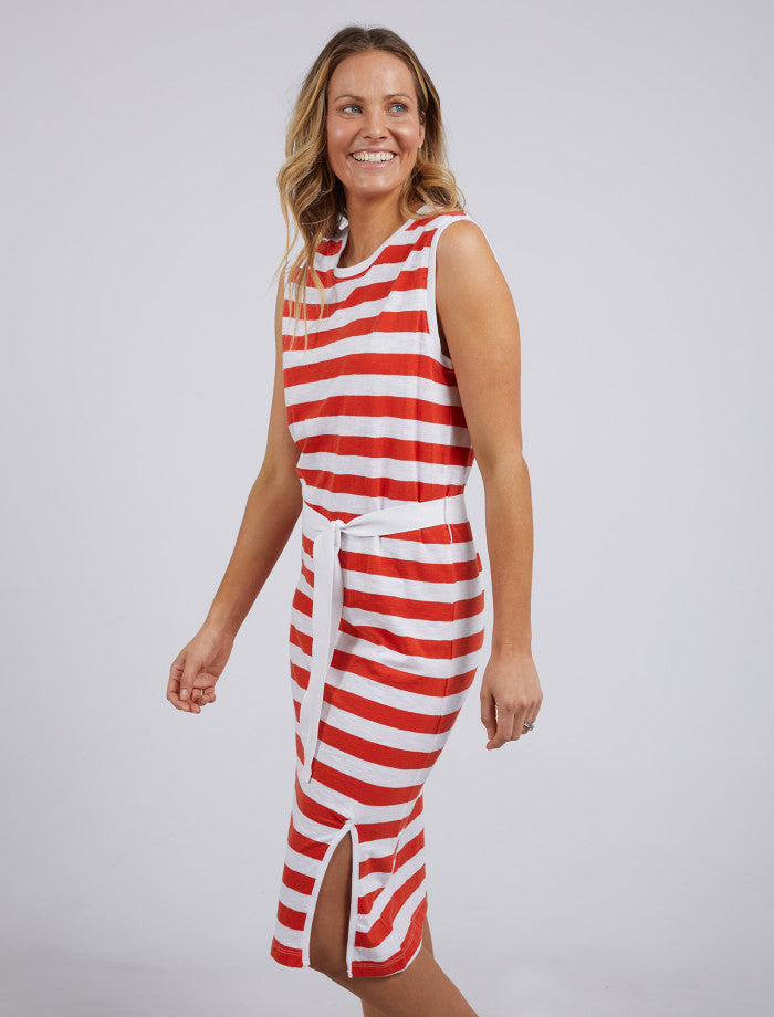 Bondi Stripe Dress - Orange