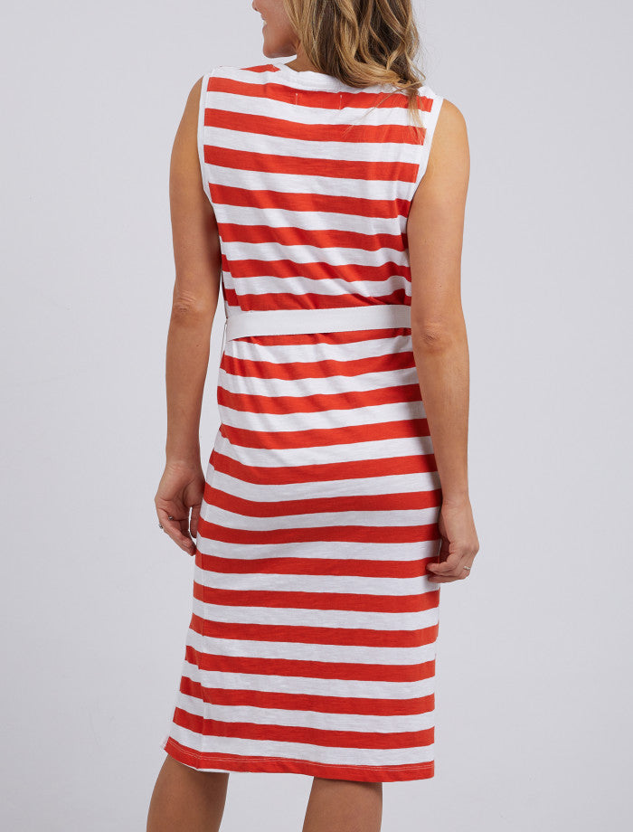 Bondi Stripe Dress - Orange