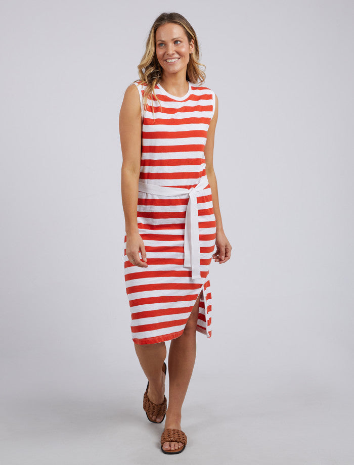 Bondi Stripe Dress - Orange