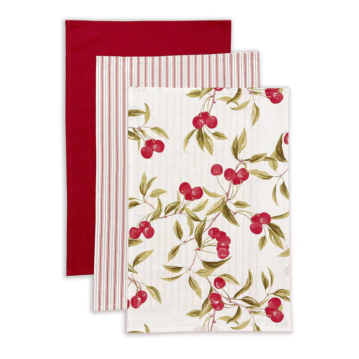 Cherry Tea Towel - Pack of 3