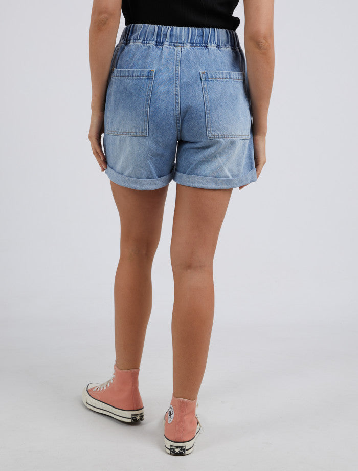 Emma Relaxed Denim Short Blue