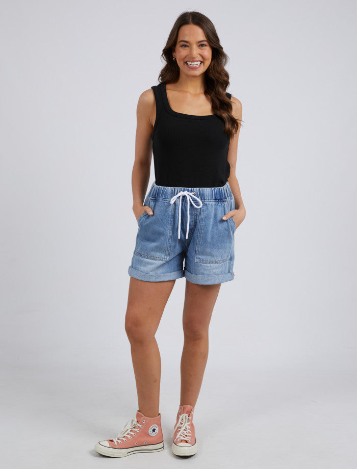 Emma Relaxed Denim Short Blue