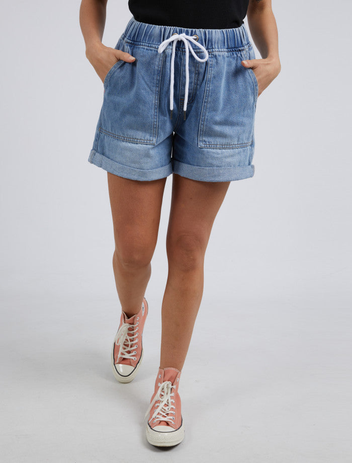 Emma Relaxed Denim Short Blue