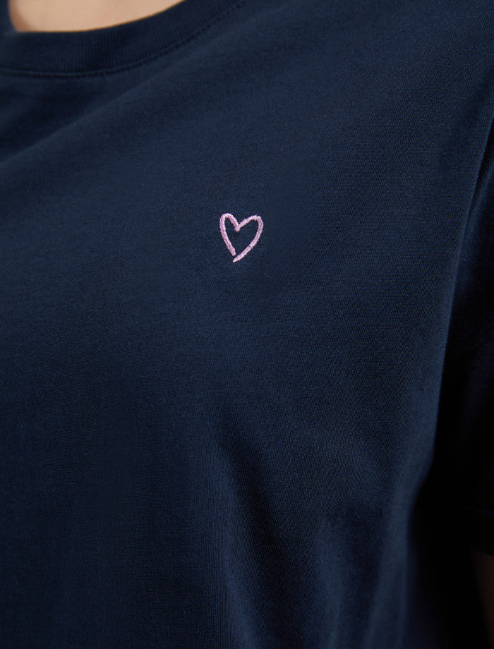 Halli Short Sleeve Navy Tee