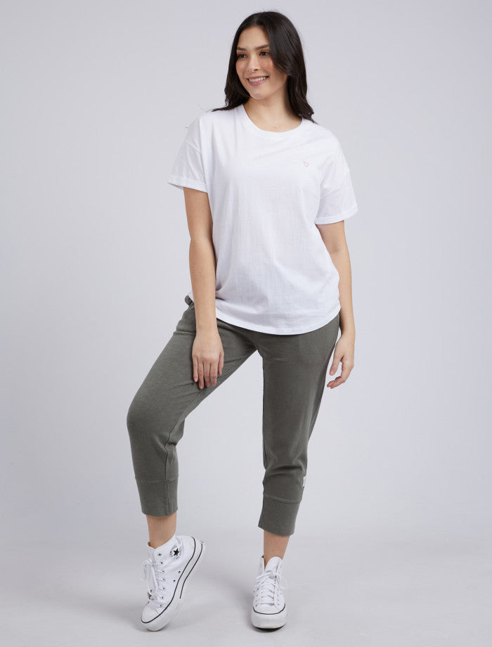 Halli Short Sleeve White Tee