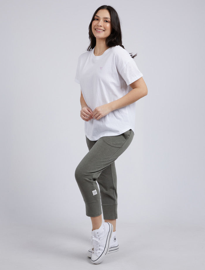 Halli Short Sleeve White Tee