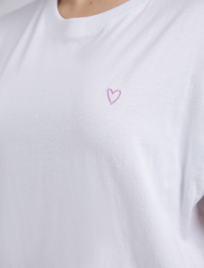 Halli Short Sleeve White Tee