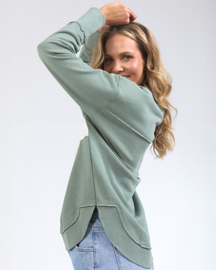 Simplified Tonal Crew Sage