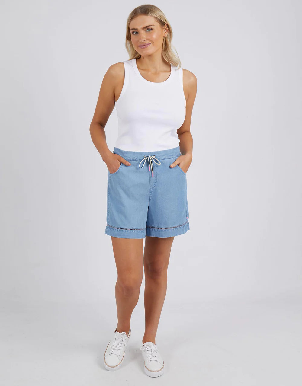 Astrid Chambray Short - Blue