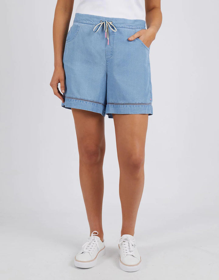 Astrid Chambray Short - Blue