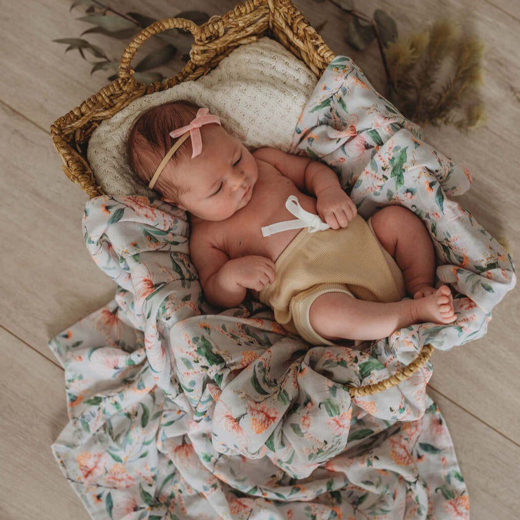 Organic Muslin Wrap - Wattle
