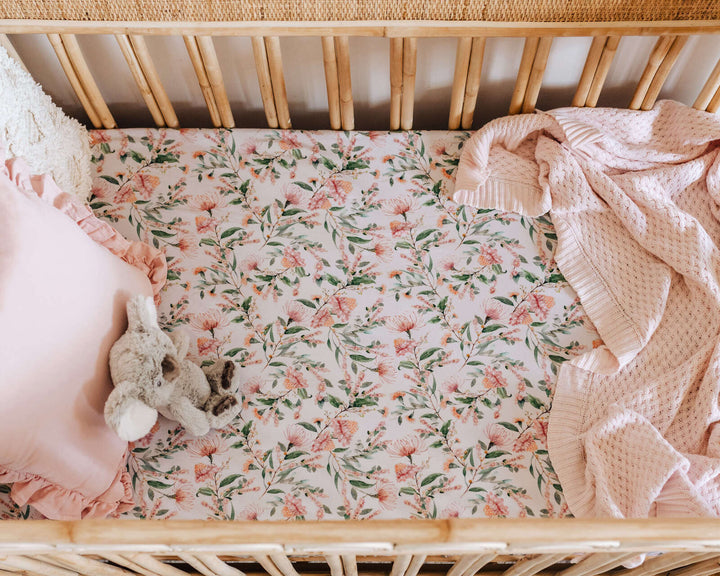 Wattle Fitted Cot Sheet