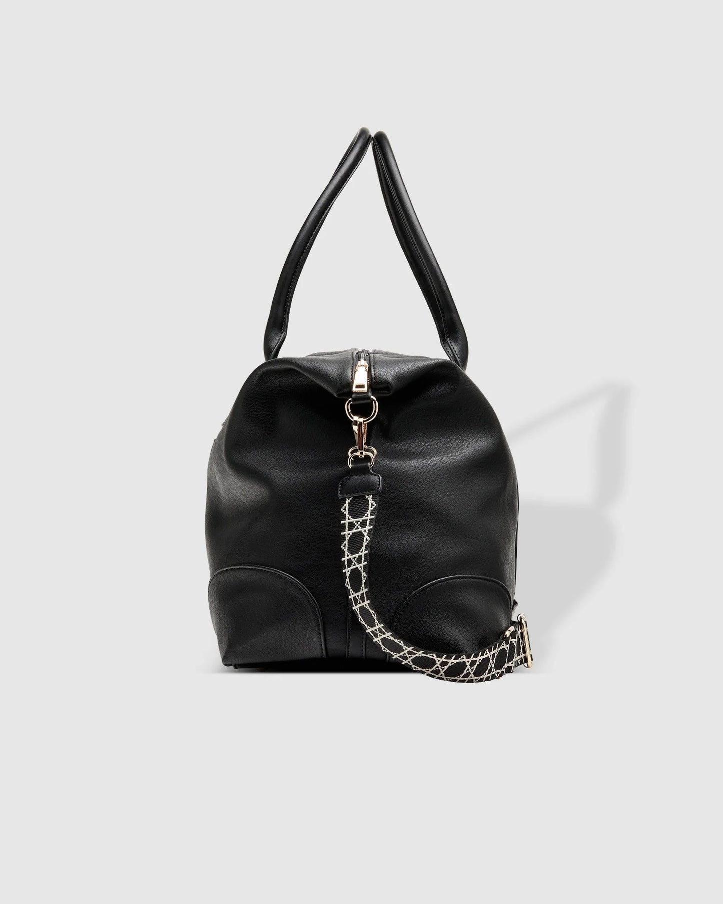 Alexis Black Ezra Strap Weekender Travel Bag