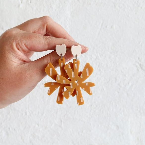The 'Sharon' Earring - Stone / Mustard