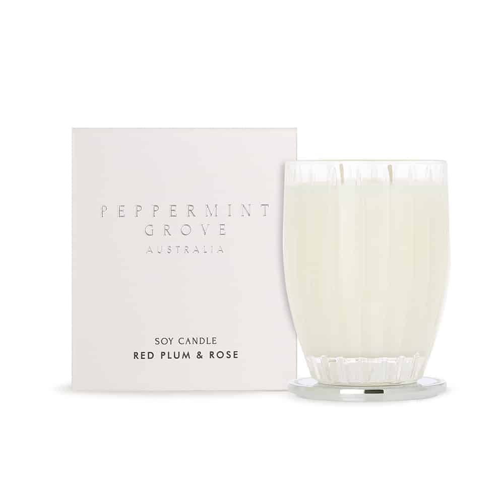 Red Plum & Rose Soy Candle