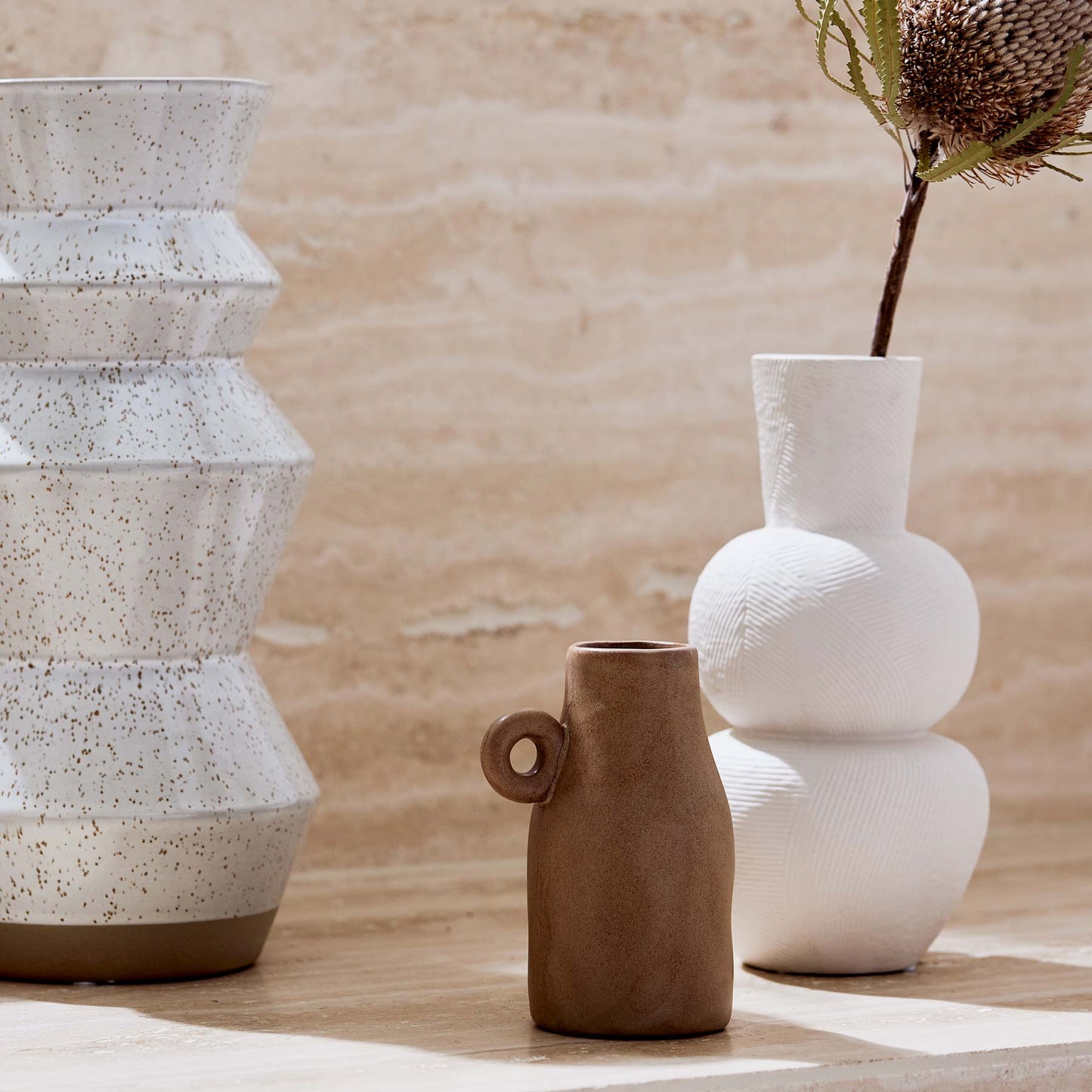 Totem Speckle Glazed Vases
