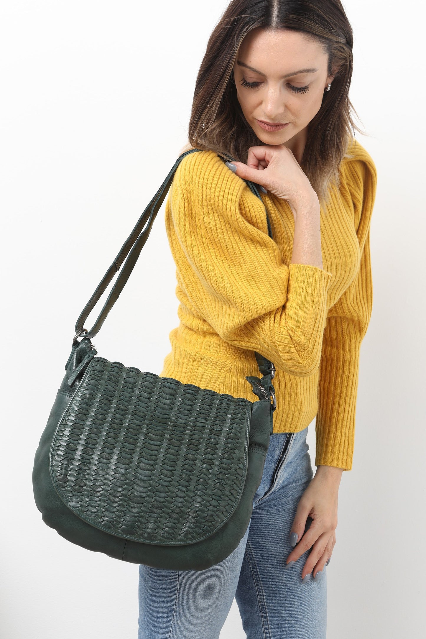Leather Bag - Emerald