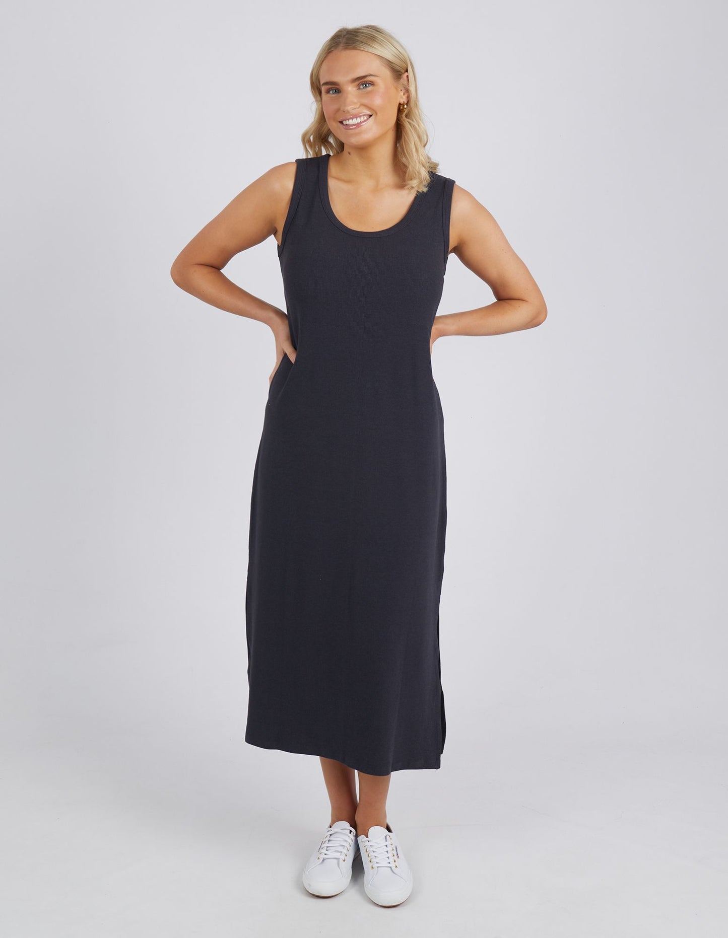The Katie Coal Rib Dress