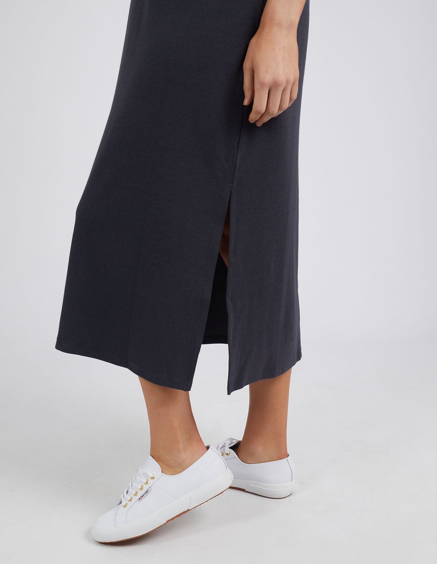 The Katie Coal Rib Dress