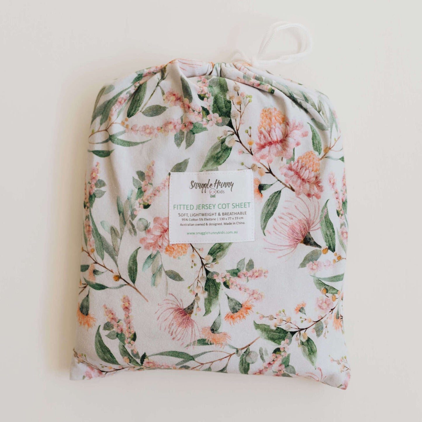 Wattle Fitted Cot Sheet