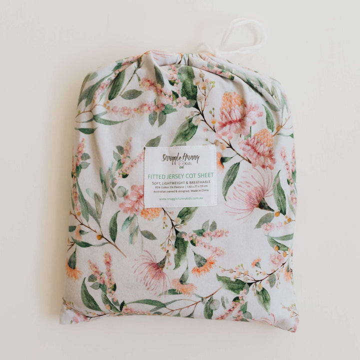 Wattle Fitted Cot Sheet