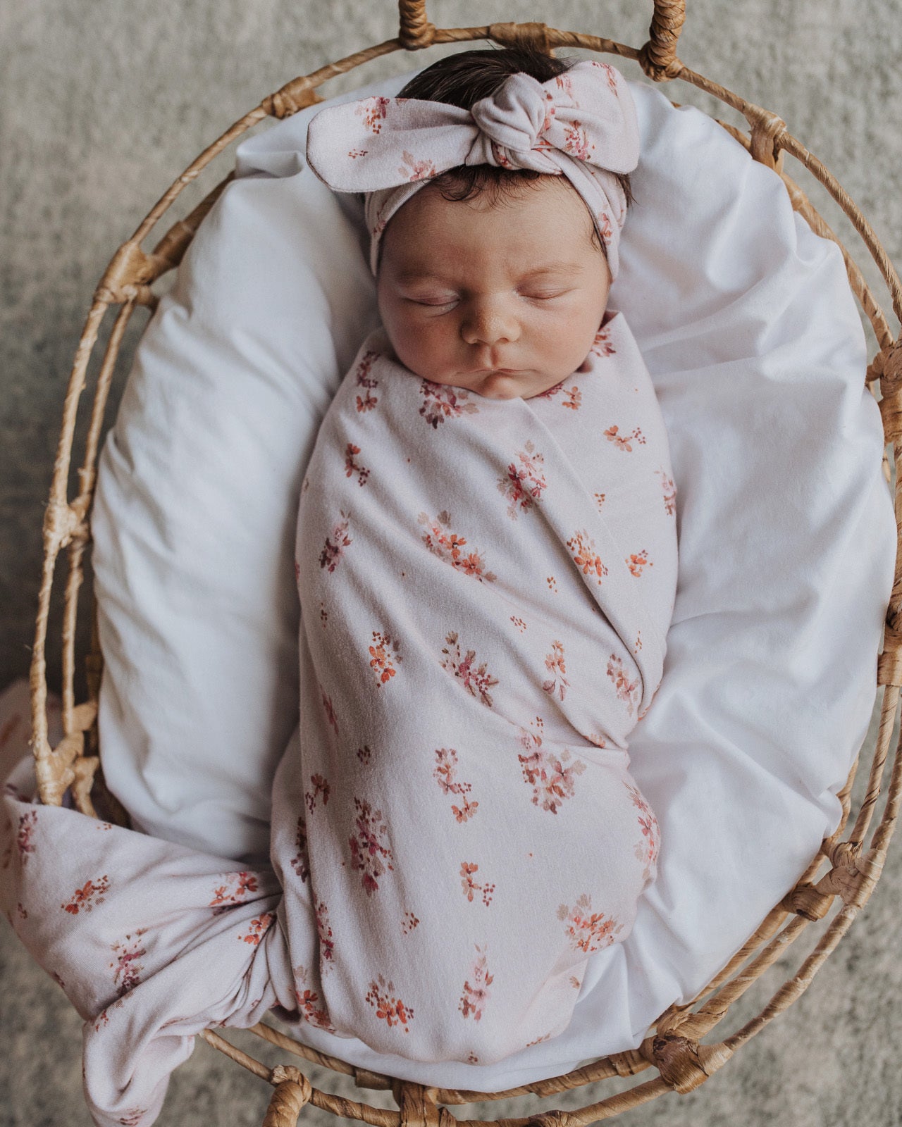 Esther Baby Jersey Wrap & Topknot Set