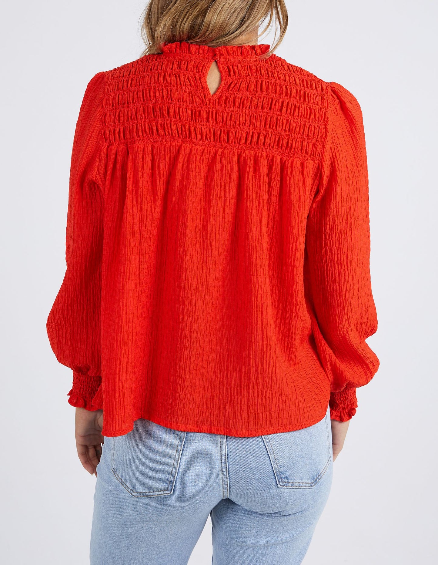 Helena Check Top Cherry