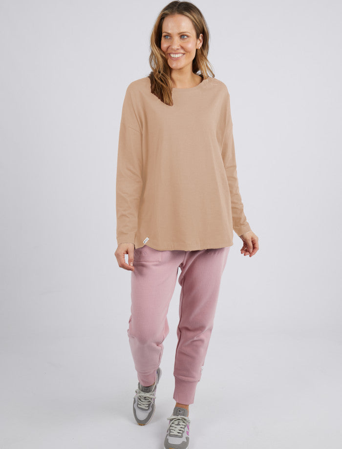 Society Long Sleeve Mocha Tee