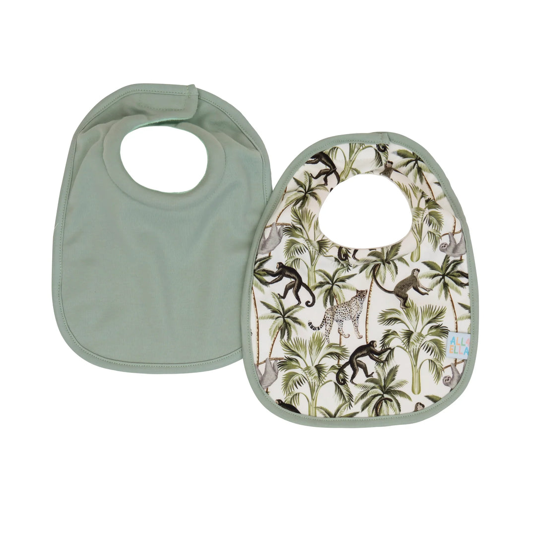 Roll Neck Bib - Monkey