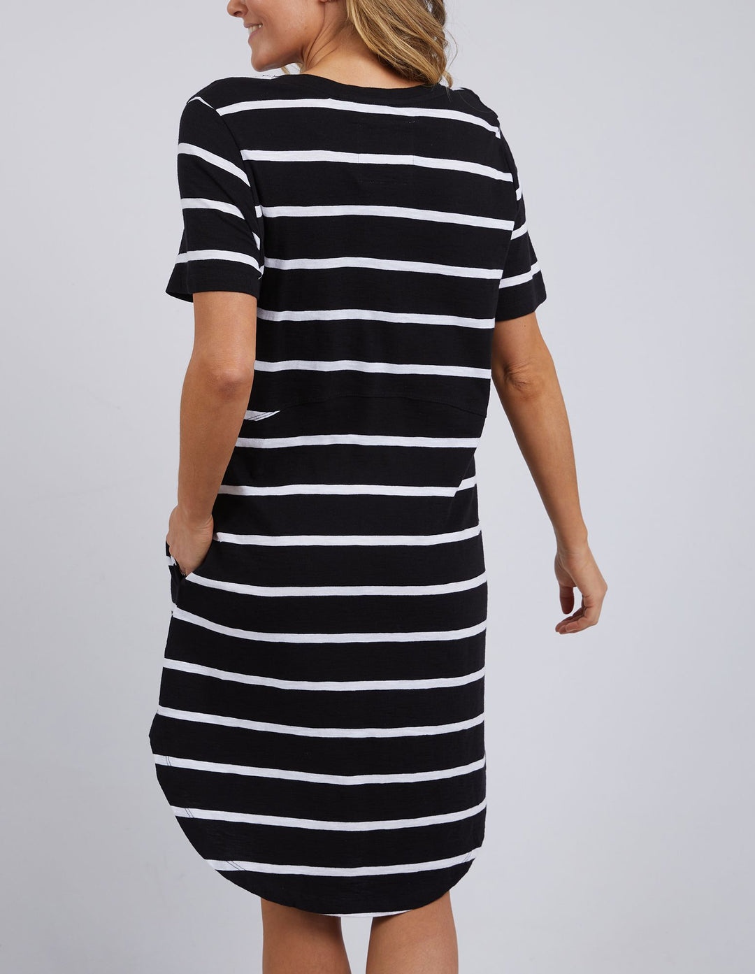 Bay Stripe Dress - Black