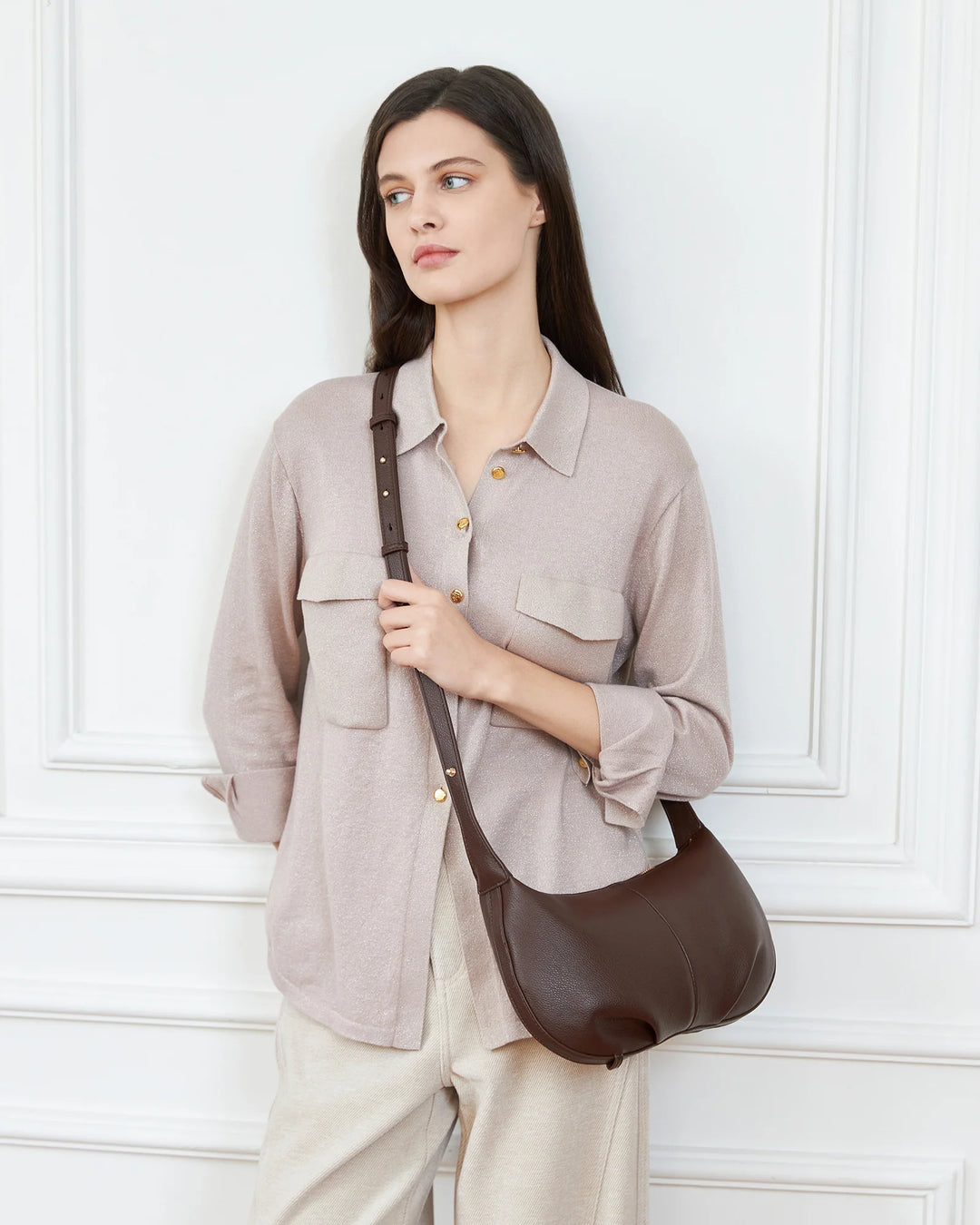 Olivia Shoulder Bag - Chocolate