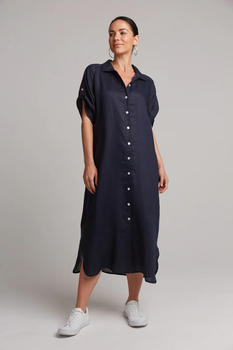 Studio Shirt Dress - Navy