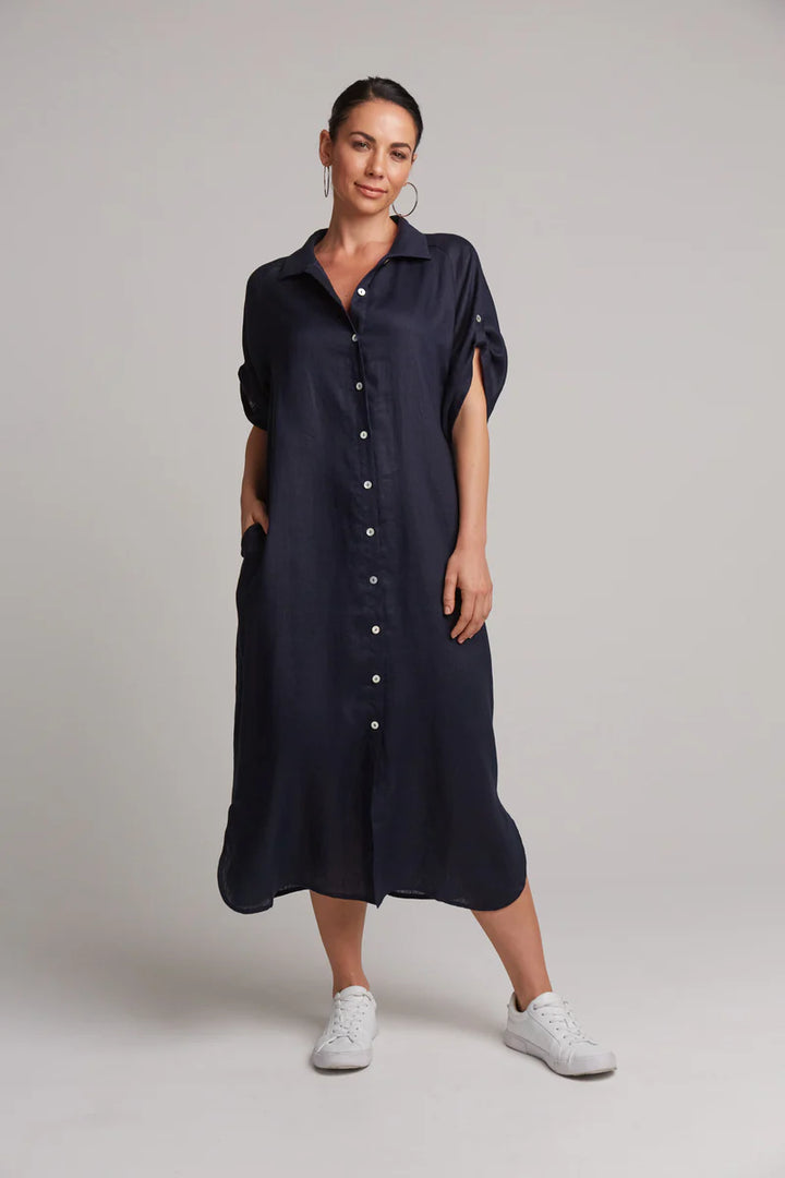 Studio Shirt Dress - Navy