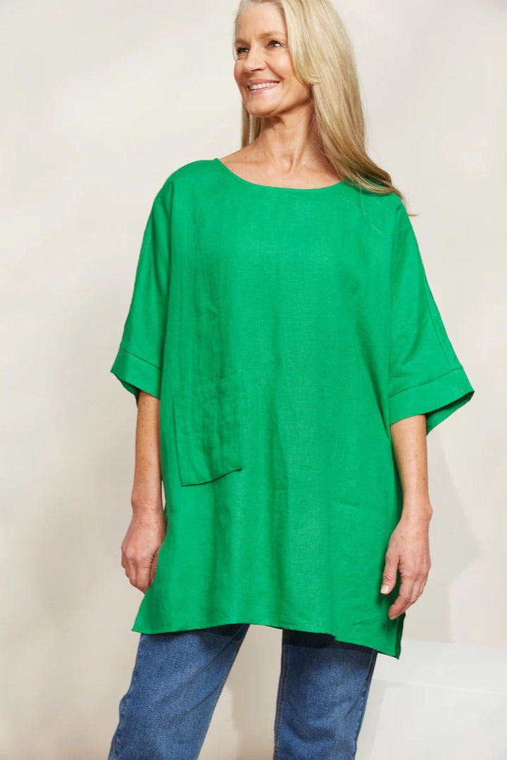 HALCYON RELAXED TOP - EMERALD